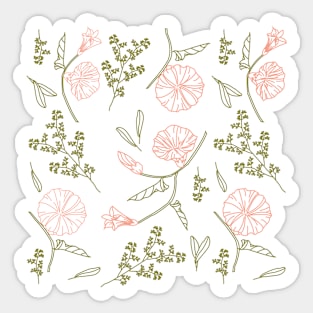 Falling Flowers in the Spring Sticker